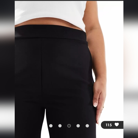 ASOS 'Yours wide leg pants in black' - US Plus Size 30 - NWT plus free tank! - Picture 3 of 9